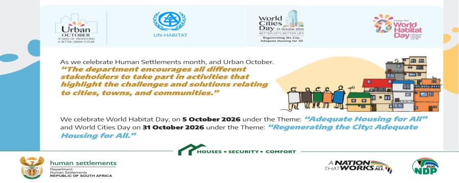 Human Settlements Month and Urban October