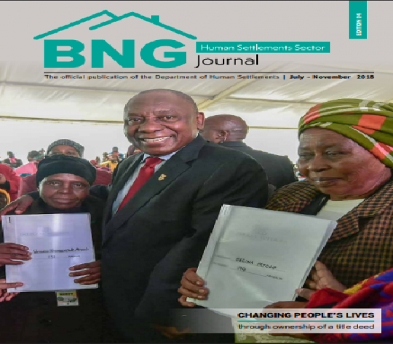 BNG Human Settlements Sector Journal | July - November 2018